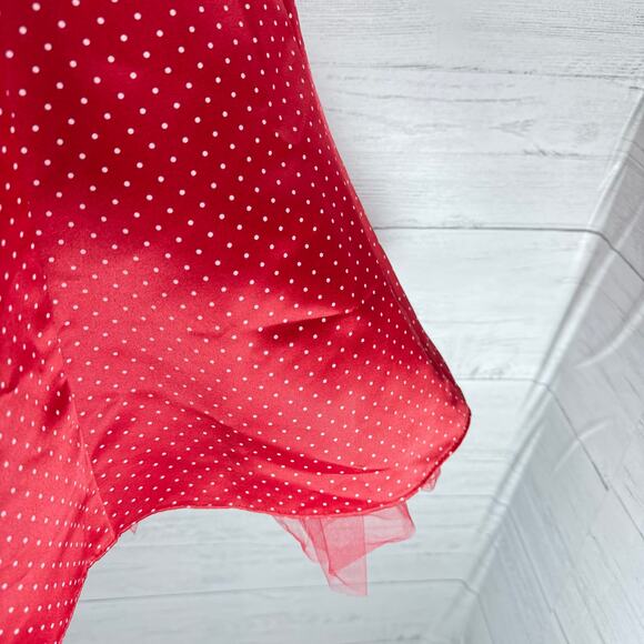 VTG Gunne Sax red polka dot Women dress size 1 retro romantic prom coquette gala - Picture 10 of 14